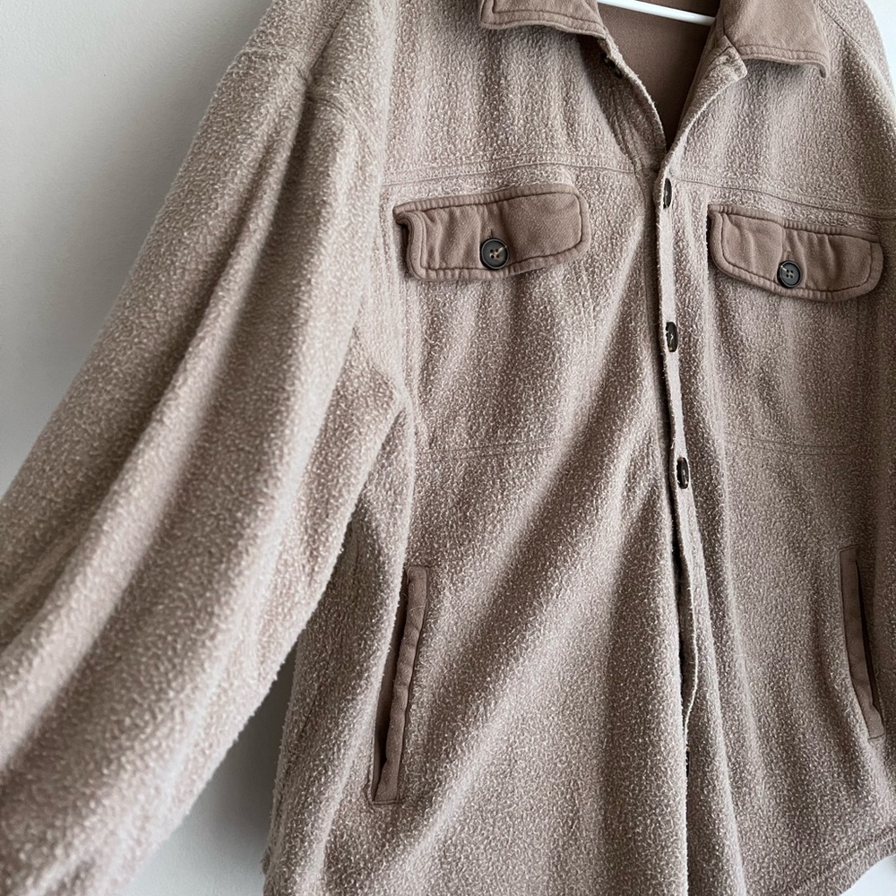 Pacsun Homecoming Button Down Shacket XS/S Taupe - Picture 4 of 6